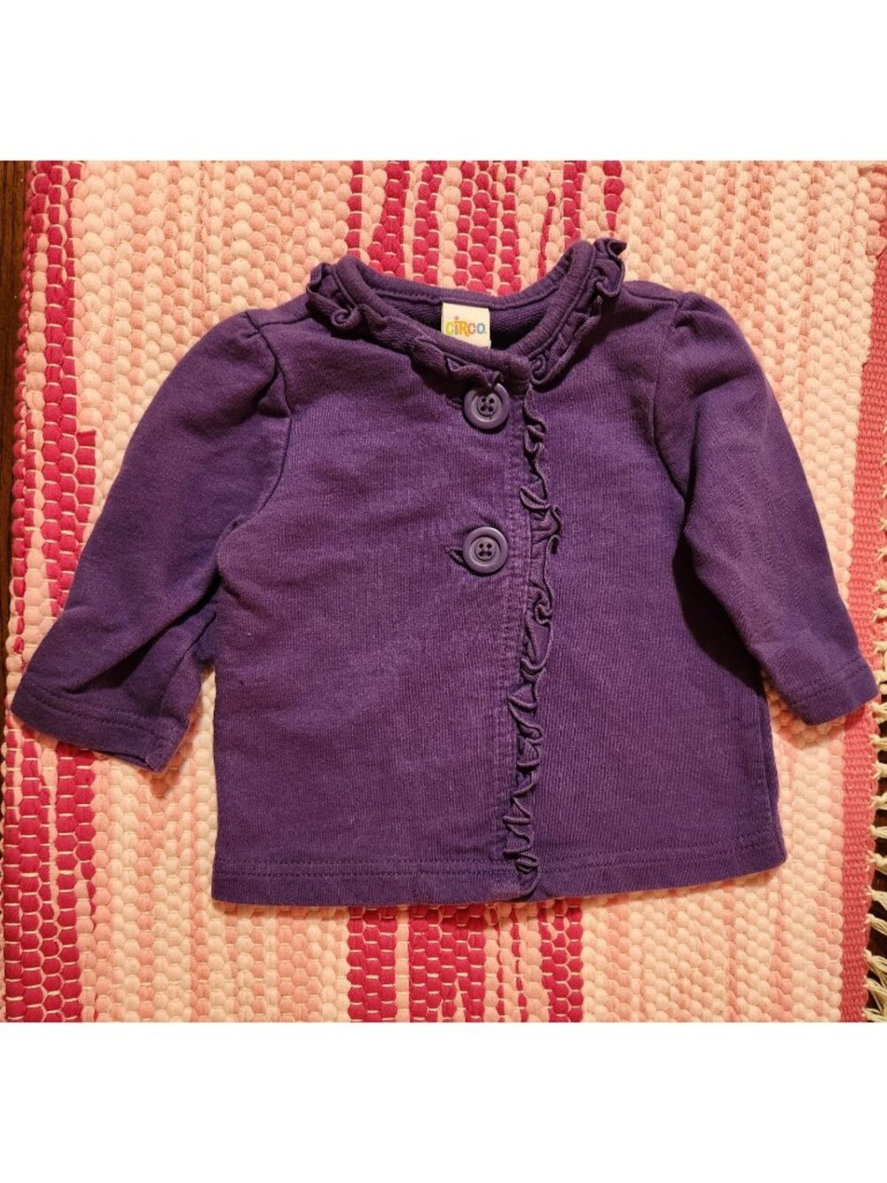 Circo Purple Long Sleeve Girls Cardigan Size 3 Months